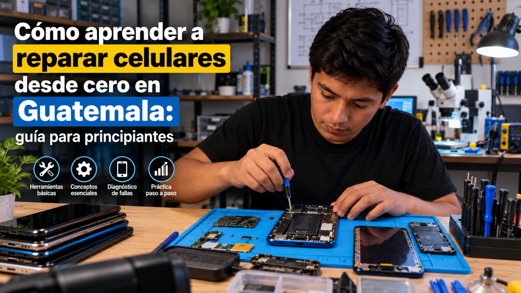 Cómo aprender a reparar celulares desde cero en Guatemala: guía para principiantes
